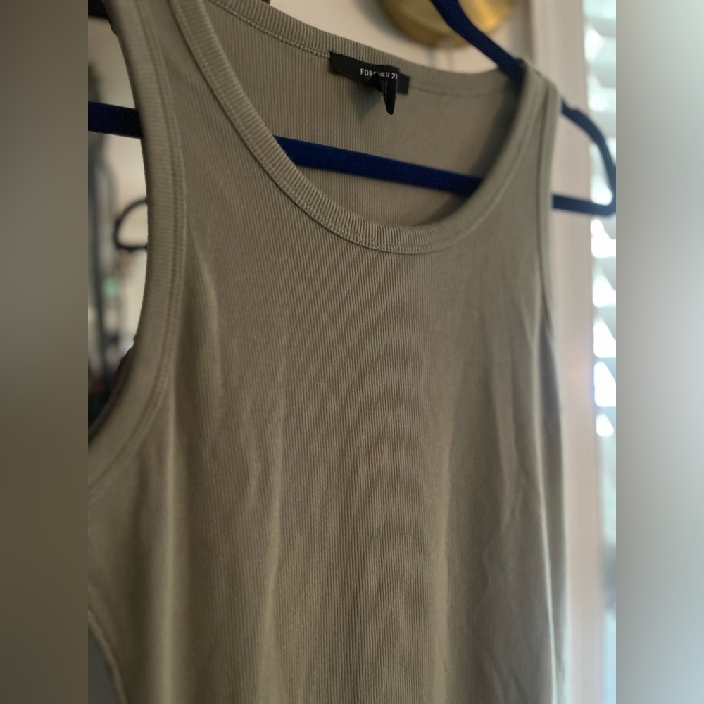 Forever 21 Sage Green Sleeveless Maxi Dress - Picture 3 of 5